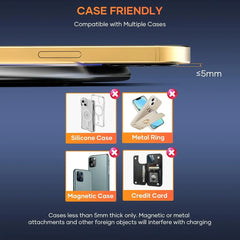 LED Mini Wireless Charging Pad Fast Dock for iPhone Pro Max & Xiaomi Samsung