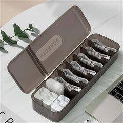 Nordic Desktop Plug Board Storage Box with Cable & Router Organizer