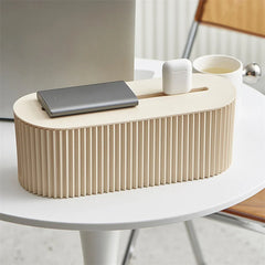 Nordic Desktop Plug Board Storage Box with Cable & Router Organizer