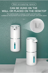 380ML Touchless Automatic Soap Dispenser, IPX5 Waterproof, 4-Level Foam Control