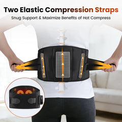 Electric Heated Vibration Waist Massage Belt with Lumbar Support