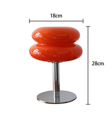 Macaron Glass Bedside Lamp with 3-Color Dimming, Eye-Care Night Light Decor