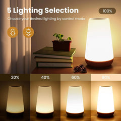 13 Color RGB Touch Night Light with Remote, USB Rechargeable Bedside Lamp