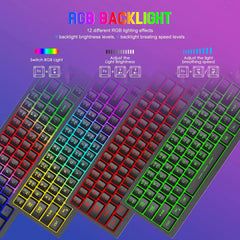 Mambasnake X Ziyou Lang Wireless Rgb Keyboard & Mouse Combo, 64-Key Compact