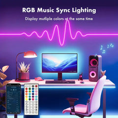 EU Plug RGB Neon Rope Light, DC24V Bluetooth App Control, Indoor/Outdoor