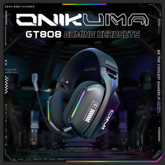 ONIKUMA GT808 Gaming Headset with Bendable Mic, Soft Pads, Immersive Sound
