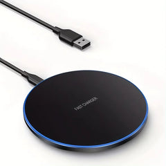 LED Mini Wireless Charging Pad Fast Dock for iPhone Pro Max & Xiaomi Samsung