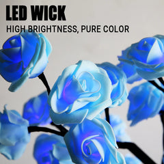 24 LED Rose Tree USB Table Lamp Fairy Flower Night Light Home Decor Gift