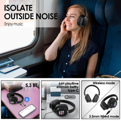 Siindoo JH-ANC930Plus Hybrid Wireless ANC Headphones with LED Touch Control