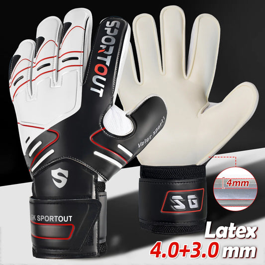 Sportout Youth & Adult Goalkeeper Gloves with Strong Grip and Fingerave Protection