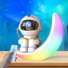 Cute Moon Night Light with RGB Color Changing, Clock & Bluetooth Speaker