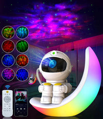 Cute Moon Night Light with RGB Color Changing, Clock & Bluetooth Speaker