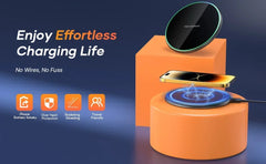 LED Mini Wireless Charging Pad Fast Dock for iPhone Pro Max & Xiaomi Samsung