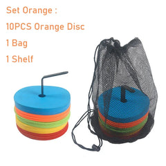10-Piece Sports Training Flat Cones – Portable Speed & Agility Marker Discs