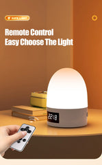 Rechargeable Touch Night Light, 3-Color LED Bedside Lamp for Kids Room