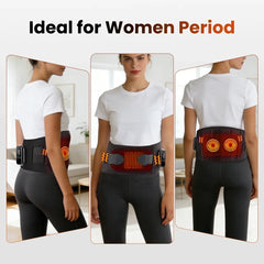 Electric Heated Vibration Waist Massage Belt with Lumbar Support