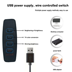 Creative Cream Desk Lamp USB Powered Tri-Color Ambient Light for Home Rooms