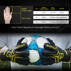 Sportout Youth Goalkeeper Gloves – Breathable Fingersave Design