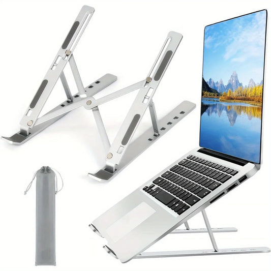 Foldable Aluminum Laptop Stand for 8–16” Laptops with Enhanced Ventilation