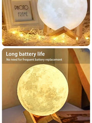 LED Moon Night Light – Warm Glow Galaxy Lamp for Bedroom Décor