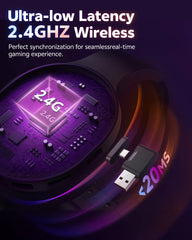 QCY Heroad V200 Wireless Over-Ear Headphones – 50mm Driver, 7.1 Surround Sound