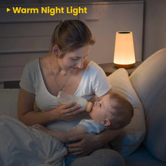 13 Color RGB Touch Night Light with Remote, USB Rechargeable Bedside Lamp