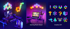 Intelligent RGB Hexagonal Wall Lamp – DIY Modular LED Light with Music Rhythm Control