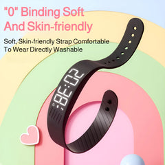 Student Smart Sports Watch with Pedometer, Vibration Alarm & LED Display