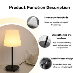 Creative Cream Desk Lamp USB Powered Tri-Color Ambient Light for Home Rooms