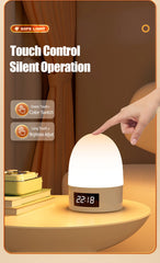 Rechargeable Touch Night Light, 3-Color LED Bedside Lamp for Kids Room