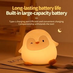 Cute Silicone Fox & Rabbit Touch Night Lamp, Dimmable & Rechargeable