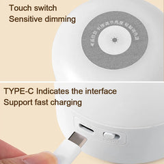 LED Touch Night Lamp with Dimmable Light and USB Charging for Bedside Use