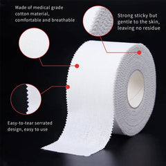 Athletic Sports Tape (4 Rolls) – Very Strong Support, Clean Removal, Ideal for Athletes & Trainers