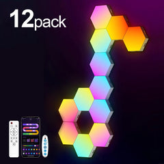Intelligent RGB Hexagonal Wall Lamp – DIY Modular LED Light with Music Rhythm Control