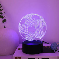 Modern Creative Football 3D Night Light, USB Powered Home Decor Lamp LED