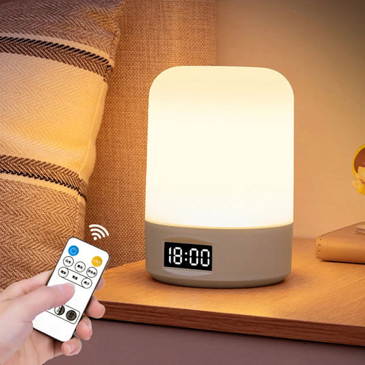 LED Touch Night Lamp with Dimmable Light and USB Charging for Bedside Use