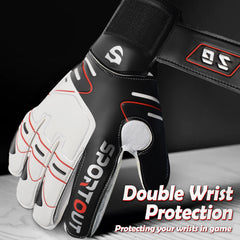 Sportout Youth & Adult Goalkeeper Gloves with Strong Grip and Fingerave Protection