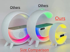 4-in-1 Wireless Charging Station with Speaker, RGB Atmosphere Light & TF Card Support