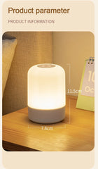 LED Touch Night Lamp with Dimmable Light and USB Charging for Bedside Use