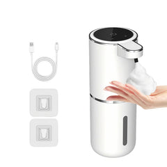 380ML Touchless Automatic Soap Dispenser, IPX5 Waterproof, 4-Level Foam Control
