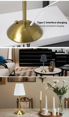 Wireless Rechargeable LED Touch Desk Lamp, Table Night Light Decor Bar