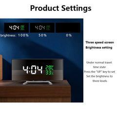 Multifunction LED Alarm Clock with Temp/Humidity Display
