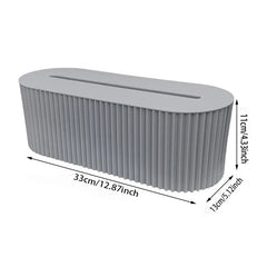 Nordic Desktop Plug Board Storage Box with Cable & Router Organizer