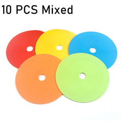 10-Piece Sports Training Flat Cones – Portable Speed & Agility Marker Discs