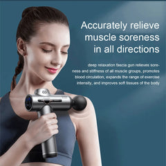 Portable Fascia Massage Gun – Deep Muscle Vibration for Neck, Back & Body Recovery