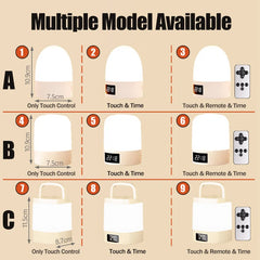 Rechargeable Touch Night Light, 3-Color LED Bedside Lamp for Kids Room