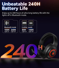 QCY Heroad V200 Wireless Over-Ear Headphones – 50mm Driver, 7.1 Surround Sound