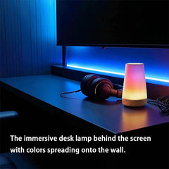 Portable RGB LED Bedside Night Lamp, 13 Colors, Dimmable, USB Rechargeable