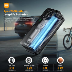 CARSUN Rechargeable Air Compressor for Car, Motorcycle, Bicycle & Balls