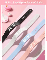 Student Smart Sports Watch with Pedometer, Vibration Alarm & LED Display